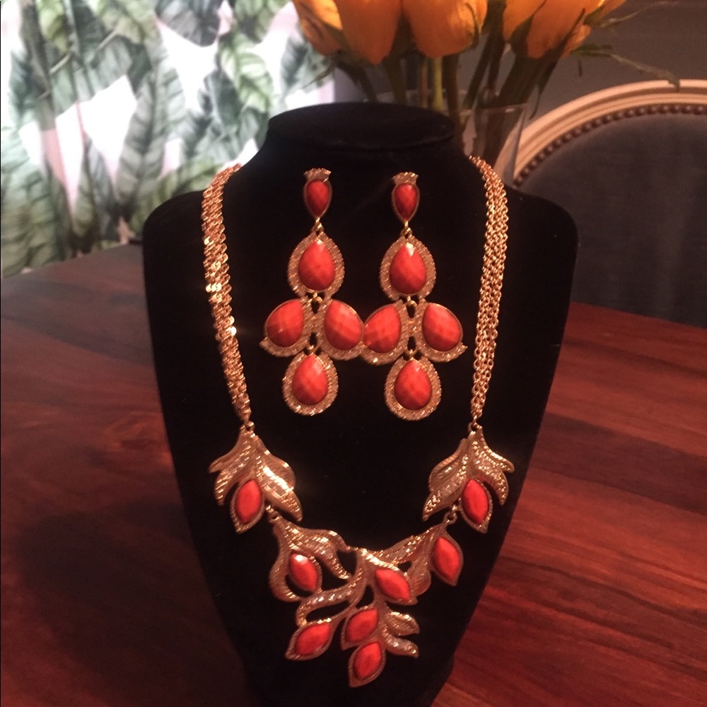 Amrita Singh orange Della Femina necklace